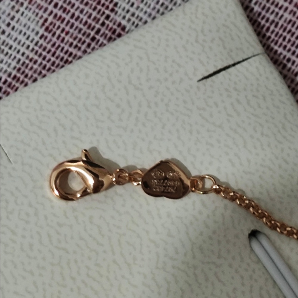 Chopard Rose Gold Chain Bracelet with Red Heart Pendant - Picture 6 of 12